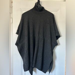 Boss Charcoal Gray Turtleneck Poncho Sweater (see pics)